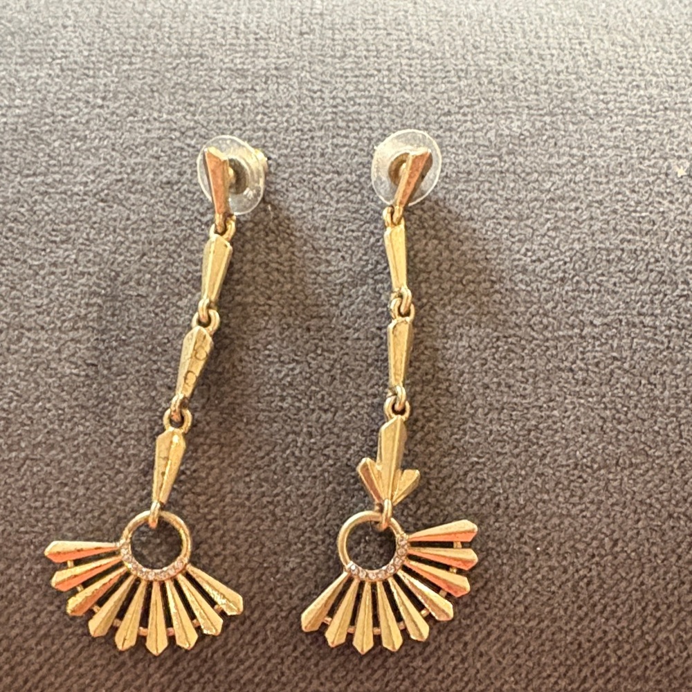 Chloe + Isabel Gold Fan Dangle Earrings